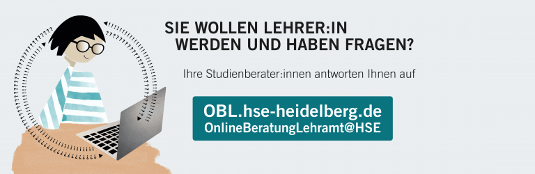 Slider zum digitalen Beratungportal für Studierende mit Berufsziel Lehrer/in an der Universität und der PH Heidelberg