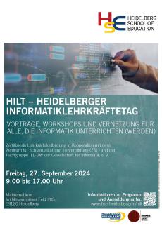Das Bild zeigt das Plakat zum Heidelberger Informatiklehrkräftetag