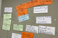 Pinnwand mit Ergebnissen des Workshops Wissenschaftskommunikation. Bild: © Heidelberg School of Education | Isis Giebel